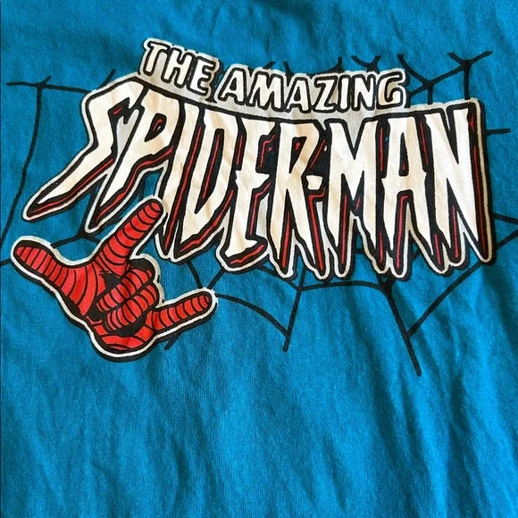 Marvel Spider-Man The Amazing Spider-Man Boys Short Sleeve T-shirt 7 EUC - Picture 3 of 8